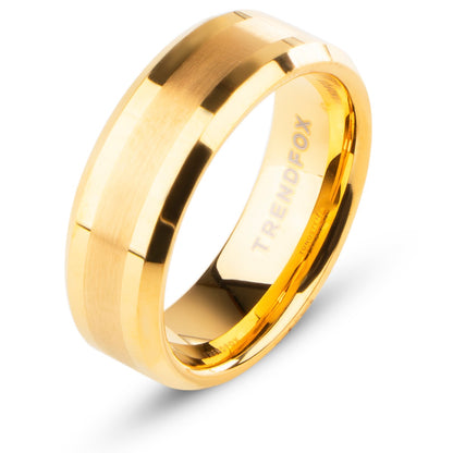 Wolfraam Ring Heren Goud Kleurig (Tungsten)