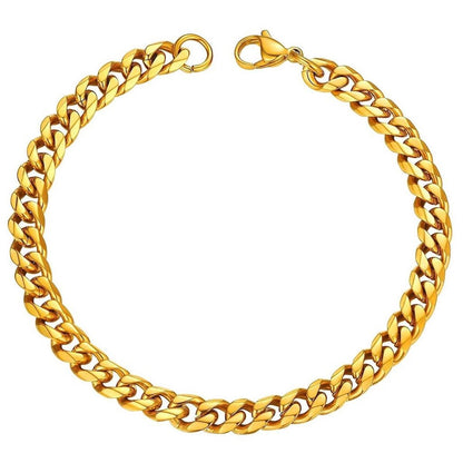 Cuban Link Armband - Dikke Schakels - Staal - Goud Kleurig - TrendFox