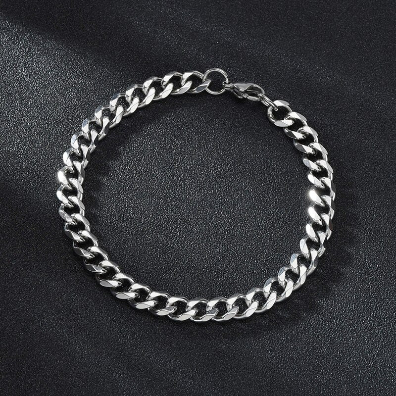 Cuban Link Armband - Dikke Schakels - Staal - Zilver Kleurig - TrendFox