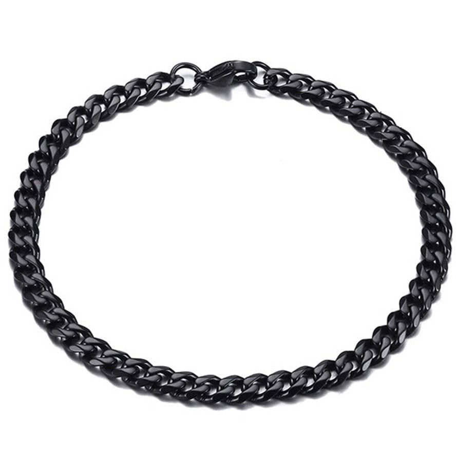 Cuban Link Armband - Dikke Schakels - Staal - Zwart - TrendFox