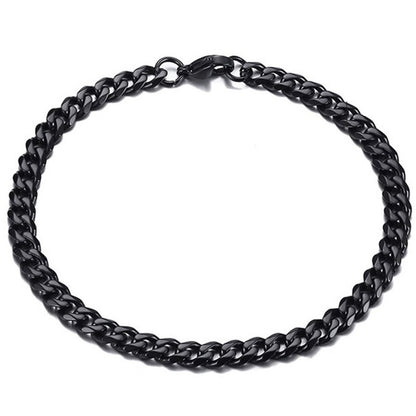 Cuban Link Dikke Schakel Ketting + Armband Set - Zwart - TrendFox