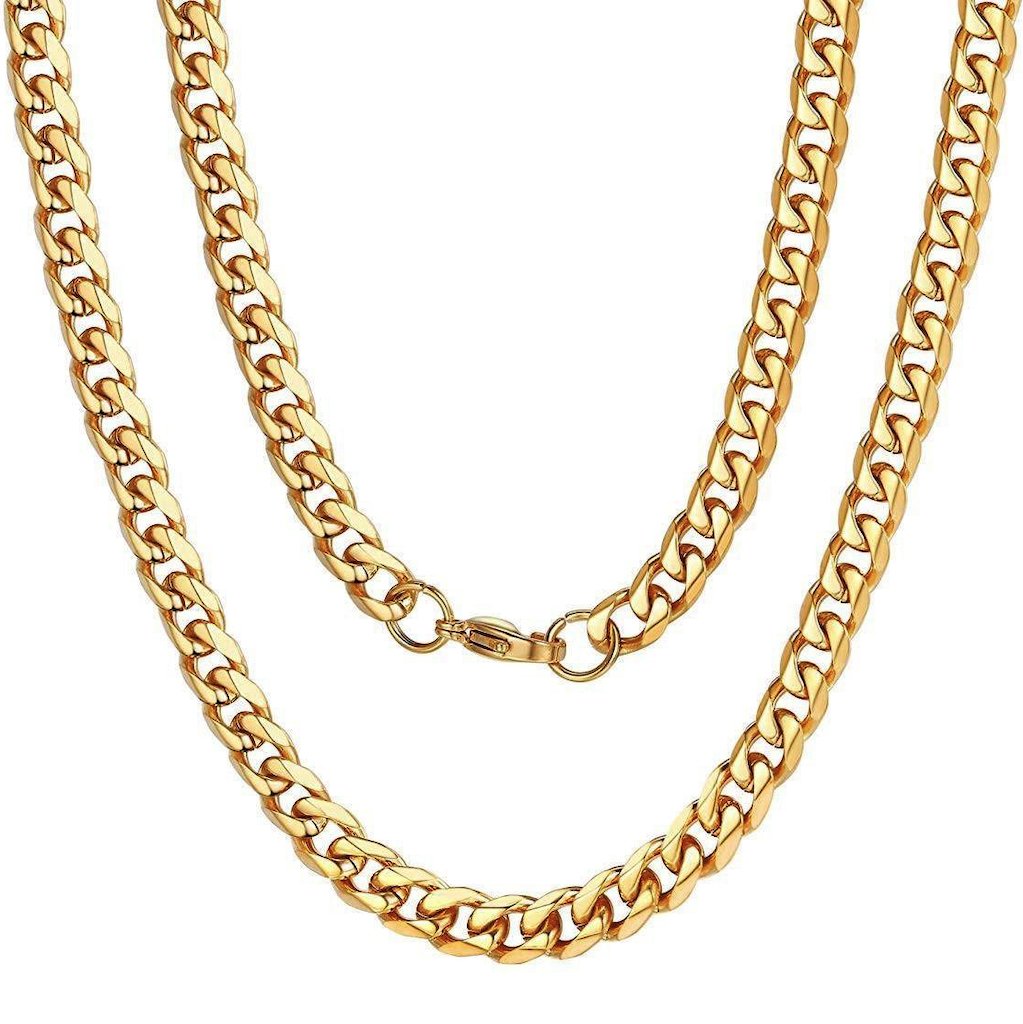 Cuban Link Ketting - Dikke Schakels - Staal - Goud Kleurig - TrendFox