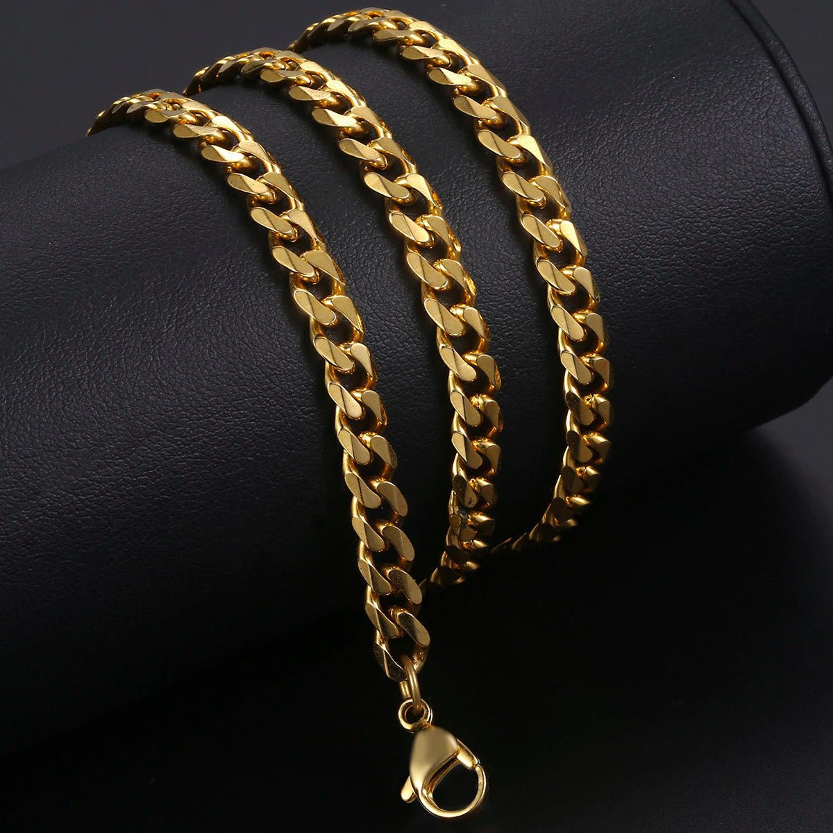 Cuban Link Ketting - Dikke Schakels - Staal - Goud Kleurig - TrendFox