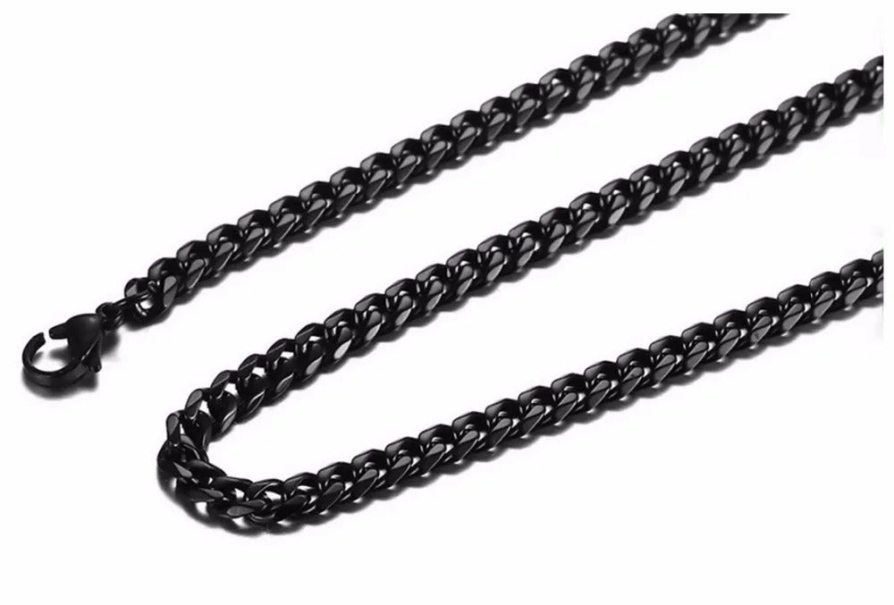 Cuban Link Ketting - Dikke Schakels - Staal - Zwart - TrendFox