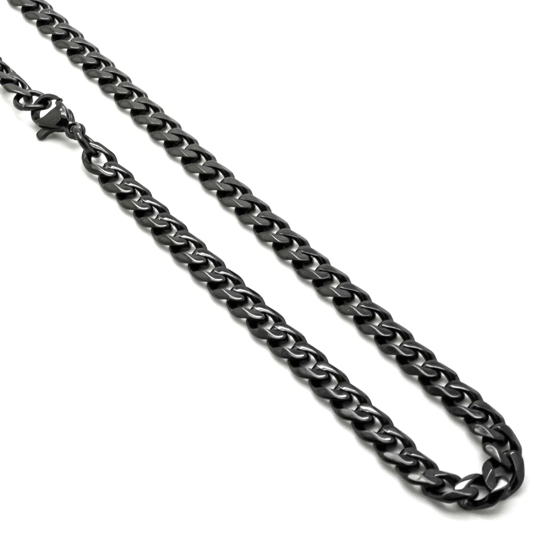 Cuban Link Ketting - Dikke Schakels - Staal - Zwart - TrendFox