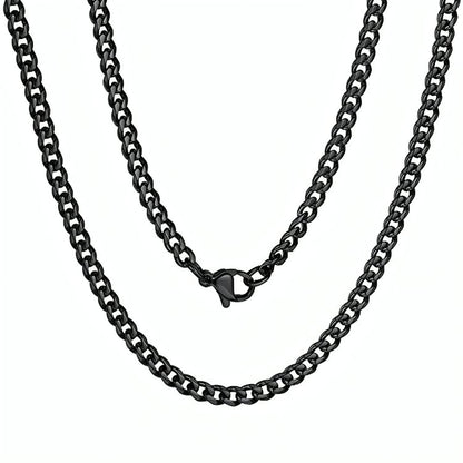 Cuban Link Ketting - Dikke Schakels - Staal - Zwart - TrendFox