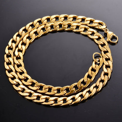 Cuban Link Ketting - Staal - Goud Kleurig - TrendFox