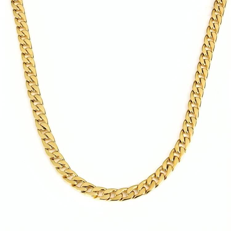 Cuban Link Ketting - Staal - Goud Kleurig - TrendFox