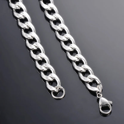 Cuban Link Ketting - Staal - Zilver Kleurig - TrendFox