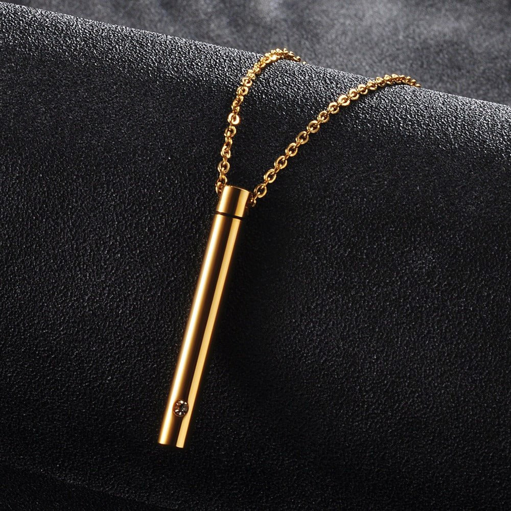 Ketting met Afsluitbare Urn Hanger (smal) - Goud Kleurig - TrendFox