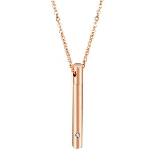 Ketting met Afsluitbare Urn Hanger (smal) - Rosé Goud Kleurig - TrendFox