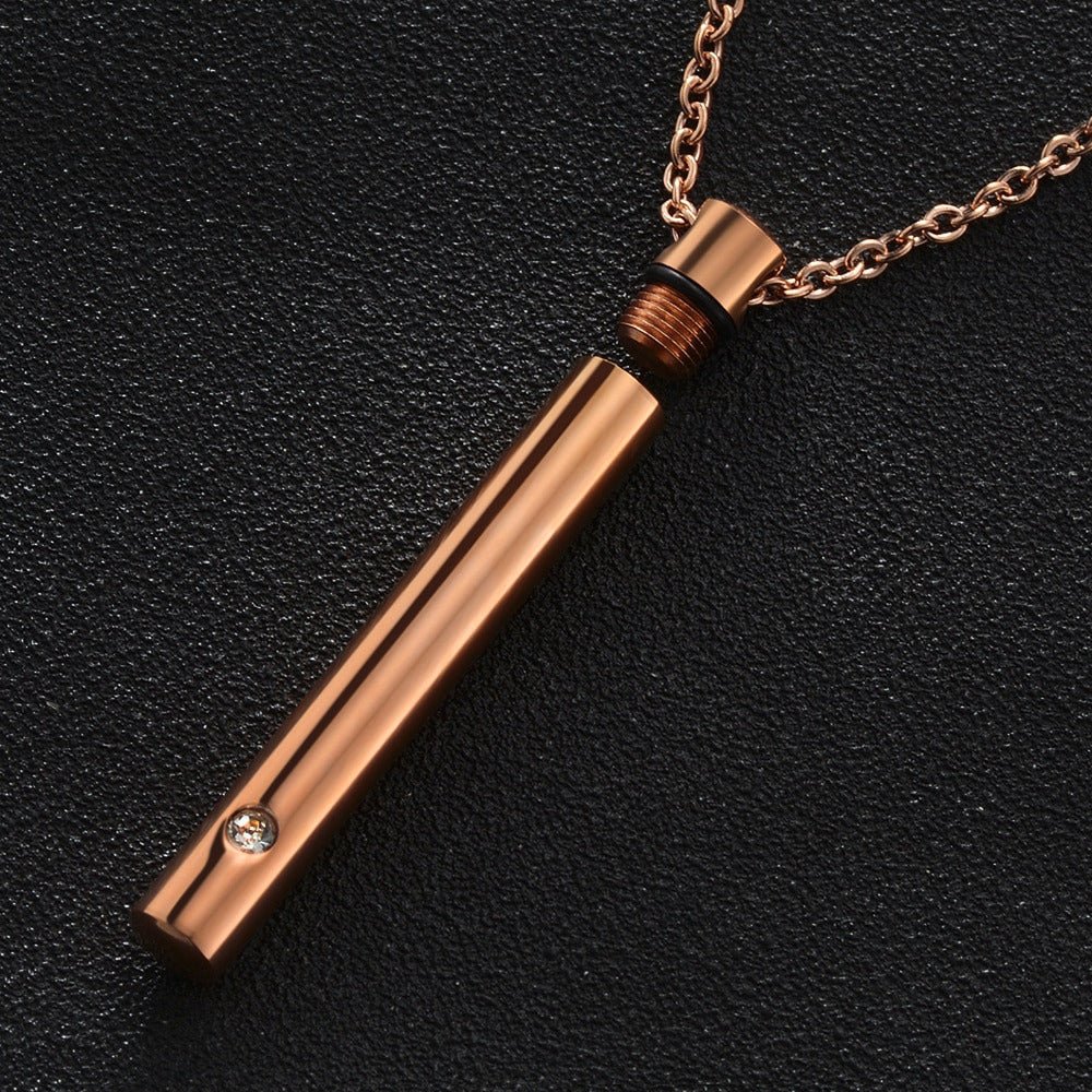 Ketting met Afsluitbare Urn Hanger (smal) - Rosé Goud Kleurig - TrendFox