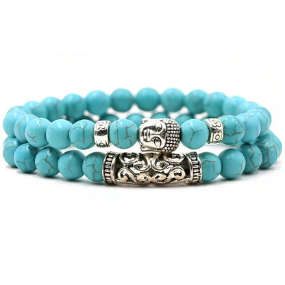 Kralen Armband met Buddha Beeld - Turquoise - TrendFox