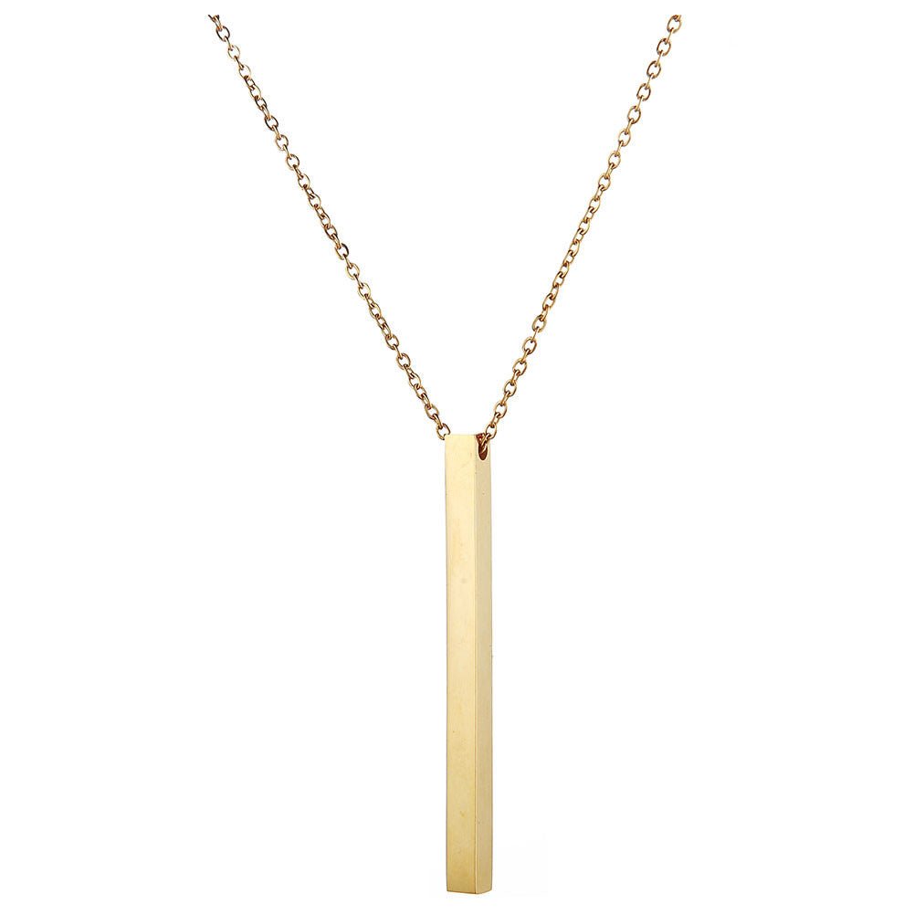 Long Bar Ketting met Hanger - Goud Kleurig - TrendFox