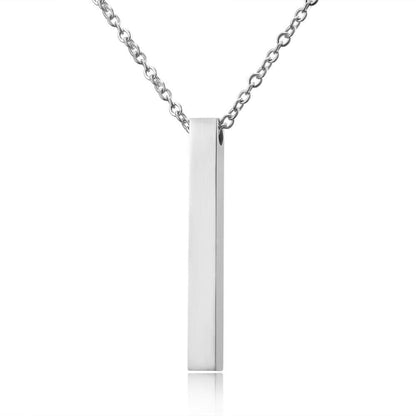 Long Bar Ketting met Hanger - Zilver Kleurig - TrendFox