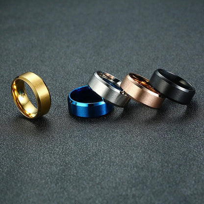 Minimalistische Ring met Strak Gepolijste Rand - Goud Kleurig - TrendFox