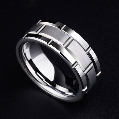 Ring met Geometrische Versiering - Zilver Kleurig - TrendFox