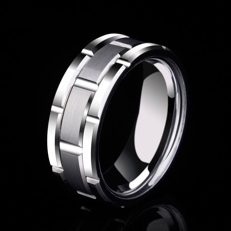 Ring met Geometrische Versiering - Zilver Kleurig - TrendFox