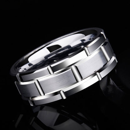 Ring met Geometrische Versiering - Zilver Kleurig - TrendFox